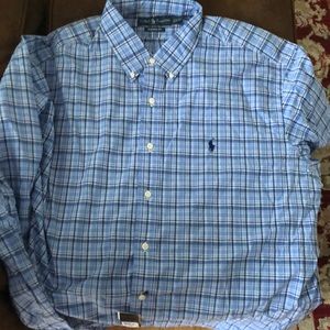 NWT Polo Ralph Lauren plaid cotton Oxford shirt XXL